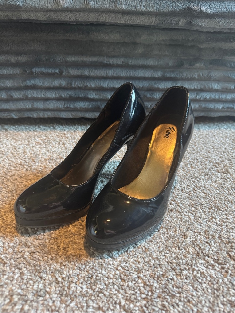 Black Patent Platform Pumps - Women